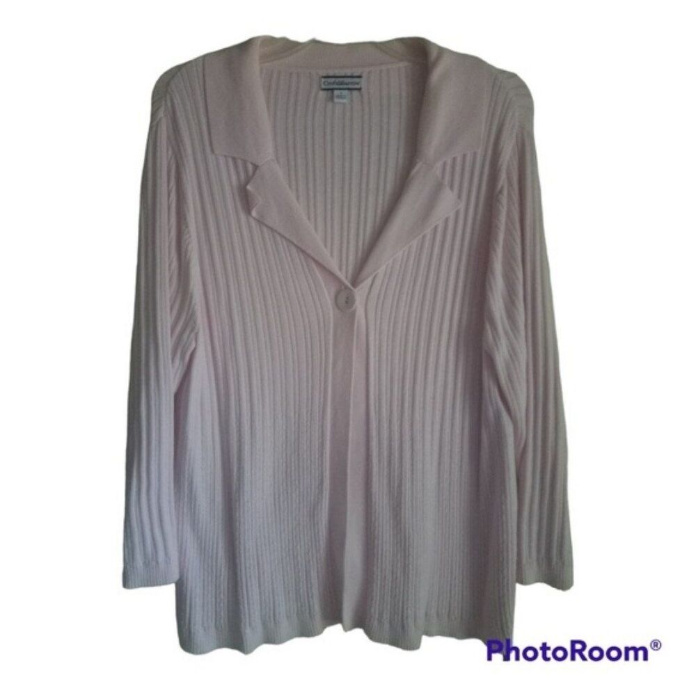 Croft & Barrow Light Pink Cardigan Size Large